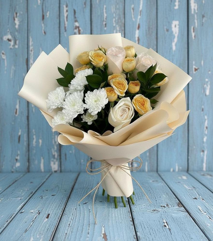 Букет цветов из: Розы и Хризантемы в Егорлыкской