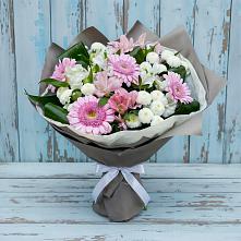 Букет цветов из:  Герберы, Альстромерии и Хризантемы в Егорлыкской