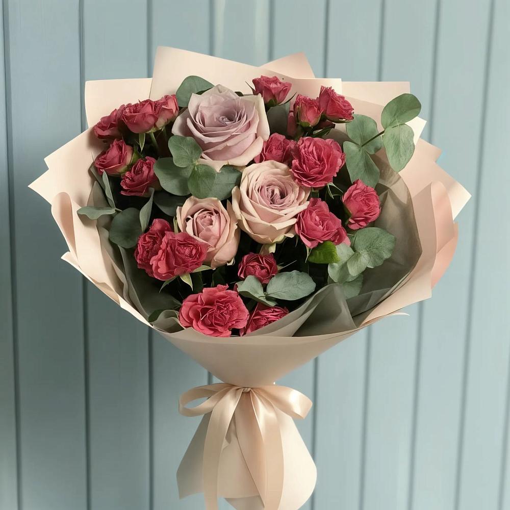 Букет цветов из: Гвоздики и Розы в Егорлыкской