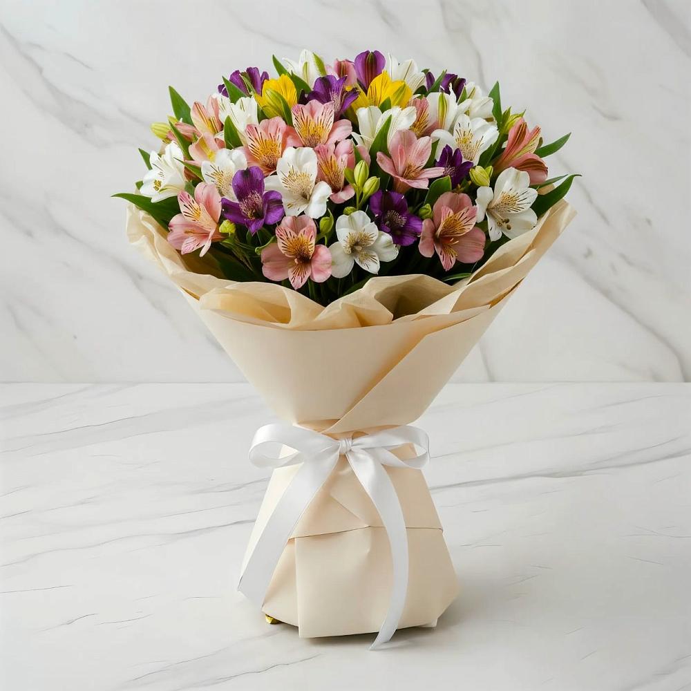 Букет цветов из: Альстромерии в Егорлыкской