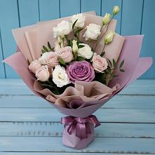 Букет цветов из:  Розы и Лизиантусы #REPLACE_PRED# Егорлыкской