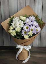 Букет цветов из:  Хризантемы и Розы в Егорлыкской