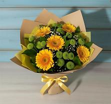 Букет цветов из:  Герберы и Хризантемы в Егорлыкской