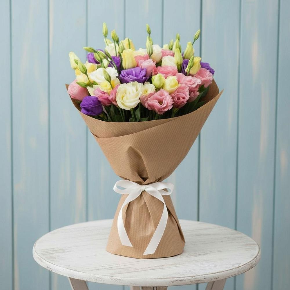 Букет цветов из: Лизиантусы в Егорлыкской