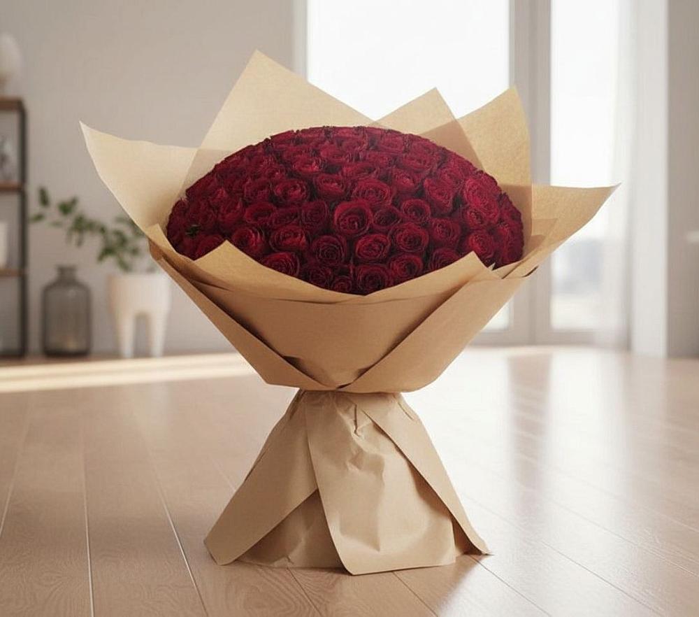 Букет 101 Красная роза в Егорлыкской