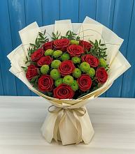 Букет цветов из:  Розы и Хризантемы в Егорлыкской