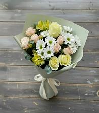 Букет цветов из:  Альстромерии, Розы и Хризантемы #REPLACE_PRED# Егорлыкской
