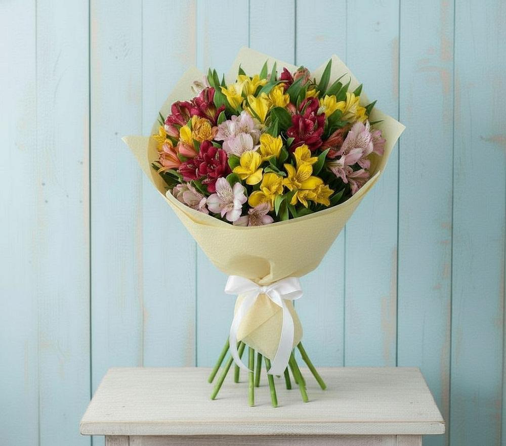 Букет цветов из: Альстромерии в Егорлыкской