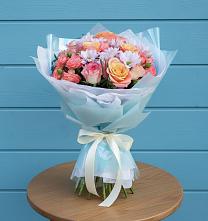 Букет цветов из:  Хризантемы и Розы в Егорлыкской