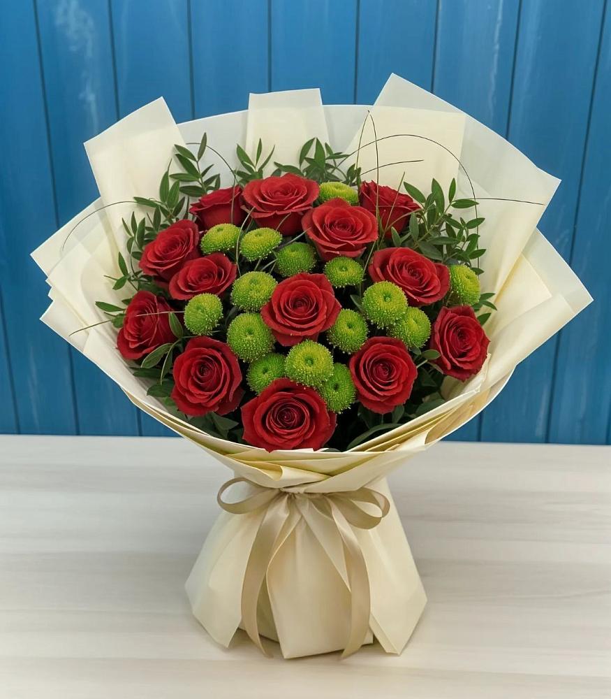 Букет цветов из: Розы и Хризантемы в Егорлыкской