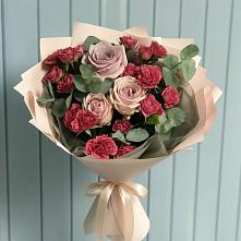 Букет цветов из:  Гвоздики и Розы в Егорлыкской