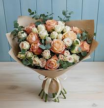Букет цветов из:  Альстромерии и Розы #REPLACE_PRED# Егорлыкской