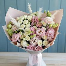 Букет цветов из:  Альстромерии и Розы #REPLACE_PRED# Егорлыкской
