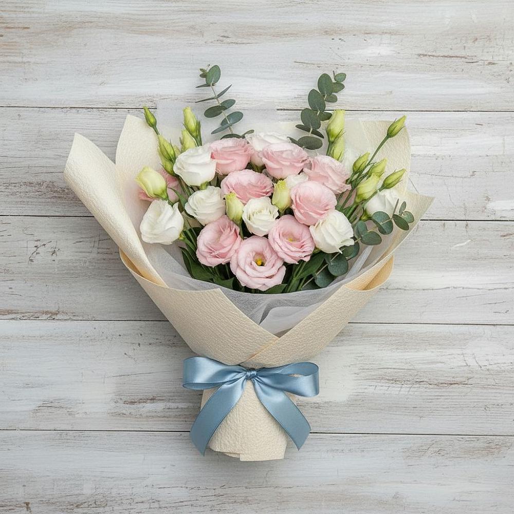 Букет цветов из: Лизиантусы в Егорлыкской